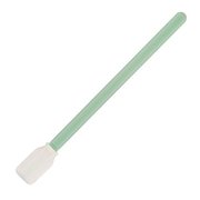 COLE-PARMER ESSENTIALS Cleanroom Polyester Swab, Large Double Layer Wipe Head, Light Green PP Handle; 100/PK 3367611